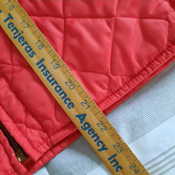 Vintage Quilted Trucker Vest Red Strohs Beer Patch - Picture 7 of 7